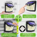 LED solar wall light 128 lights